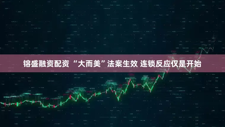 镕盛融资配资 “大而美”法案生效 连锁反应仅是开始